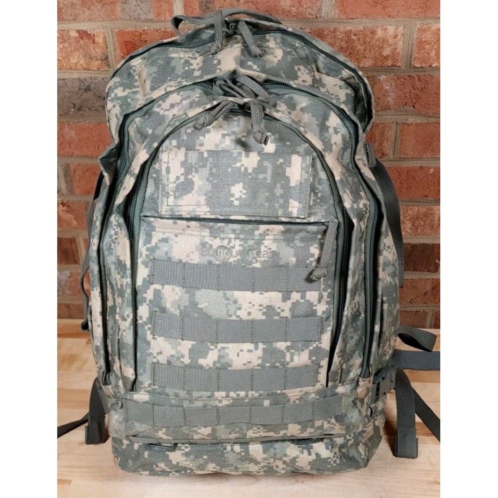 Bugout Gear ACU Camo Convertible Backpack Travel Green Digicam Bag